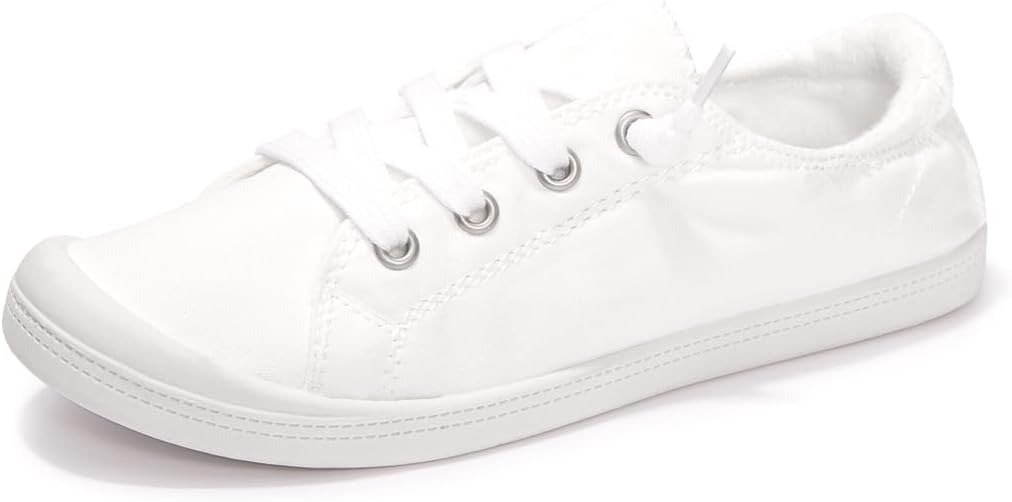 Shoes for Women, Comfort Low Top Canvas Slip On Sneakers Classic Casual Walking Shoes