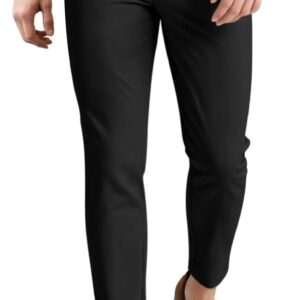 Mens Dress Pants Slim Fit Stretch Fashion Plaid Pant Skinny Leg