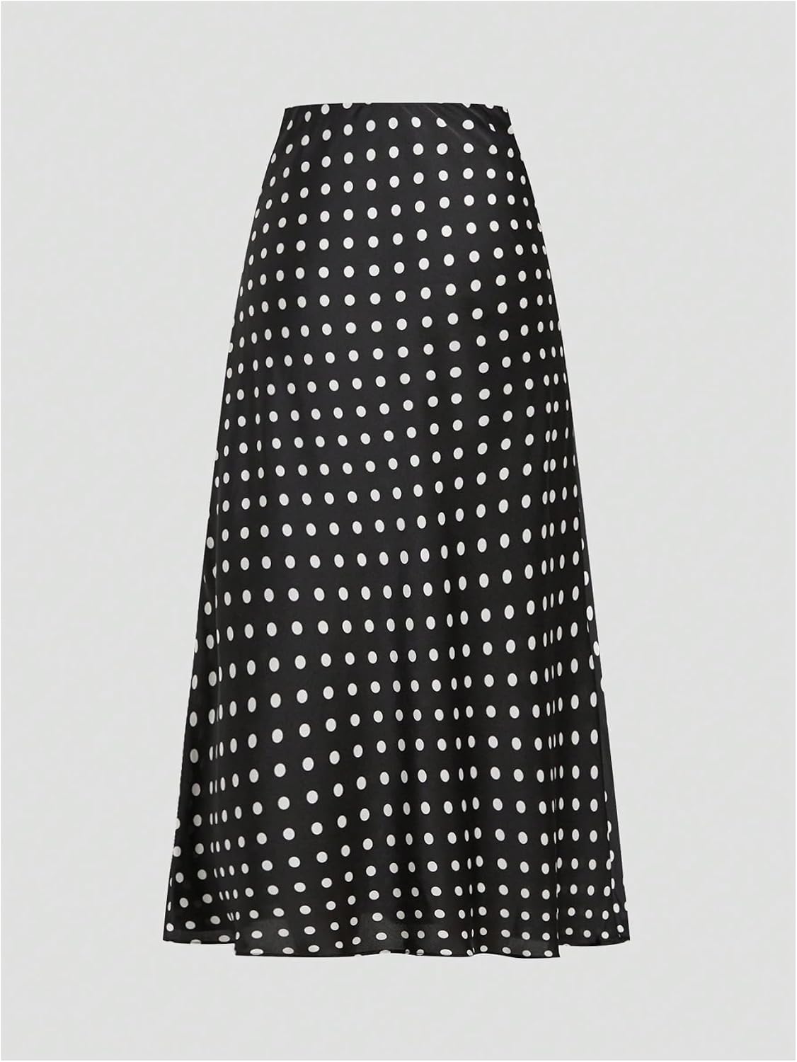 Women's Polka Dots Long Flowy Skirts Dressy High Waisted Business Causal Skirt - Image 2