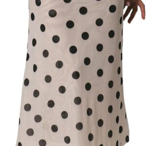 Women's Polka Dots Midi Skirt Low Rise Summer Casual Going Out Skirts