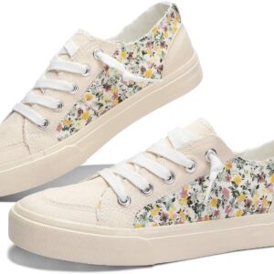 Women  Fashion Sneaker White Color Washed and Leopard Canvas Slip on Shoes