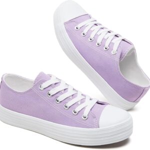 Women White Canvas Sneakers Casual Tennis Shoes for Women Black Fashion Sneakers Comfortable Low Top Walking Shoes