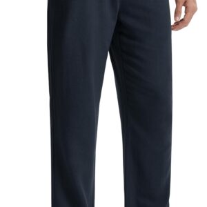 Men's Linen Pants Elastic Waist Lightweight Casual Pants Comfy Summer Beach Travel Lounge Trousers with Pockets