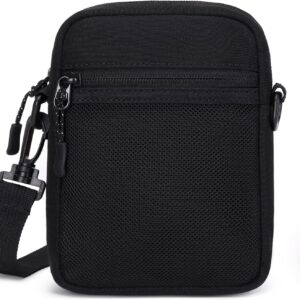 Mini Messenger Bag Crossbody Bag for Men Women, Water Resistant Small Sling Shoulder Satchel Purse for Travel Work